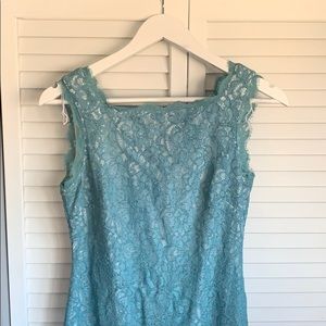 Adrianna Papell blue knee length dress